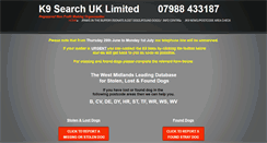 Desktop Screenshot of k9searchuk.com